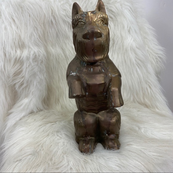 Brass upright Scottie dog large - Picture 3 of 9